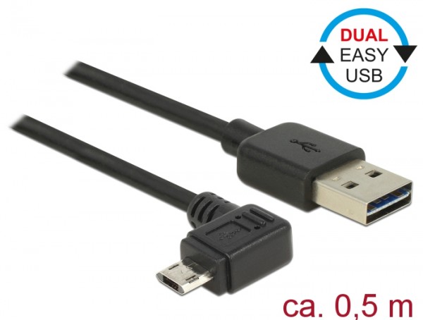 EASY-USB Datenkabel Ladekabel Winkel 0,5m f. TomTom Go 400